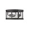 Z-Lite Roundhouse 3 Light Outdoor Flush Ceiling Mount Fixture, Black And Clear Seedy 569F-BK - alternate 4